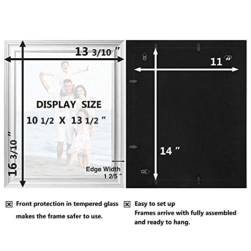 Lavie Home 11X14 Picture Frames (1 Pack, Distressed White) Rustic Single Tempered Glass Photo Frame For Wall Mount Display, For Home Decoration, Office Decor #TOP2