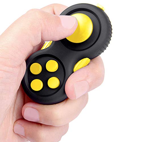 Duddy-Cam™ Original Fidget Pad 8 Fun Features, Handheld Fidget Retro Controller Game Pad, Focus Toy, Anxiety Stress Relief Sensory For Children, Adults, Add, Adhd & Skin Picker (Yellow) #TOP8