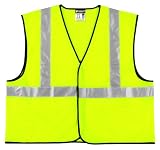 MCR Safety VCL2SLX3 Class 2 Polyester Solid Economy Safety Vest with 3M Scotchlite 2-Inch Silver Ref