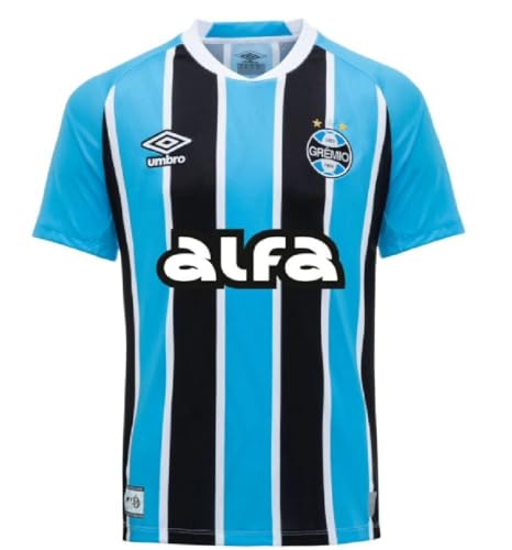 Umbro Gremio - Camiseta de fútbol para hombre 2025, Azul y negro, M