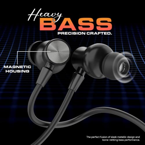Image of Fairpick FP-WZT-44 Wired Earphone with in-Line Mic & Type-C Plug, Midnight Black