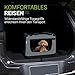 Juskys Hundetransportbox Lassie M faltbar & tragbar 42x60x44 cm mit Decke, Tasche & Griffen - Faltbare Transportbox für Hunde, Katzen & Haustiere - Oxford Stoff Hundebox Auto Hundetasche - Grau