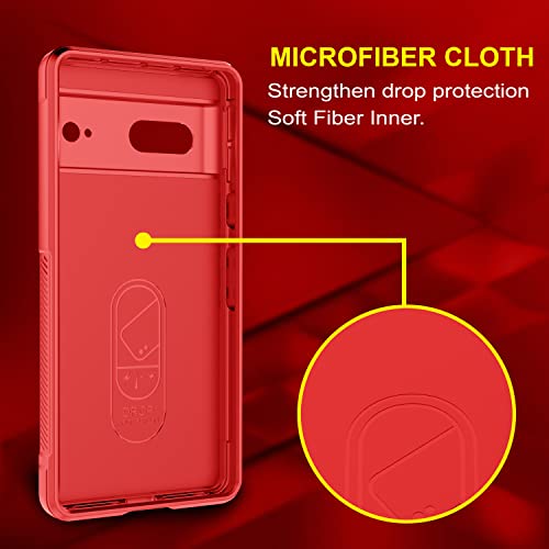 Image of Amazon Brand - Solimo Back Case Cover for Google Pixel 7 5G | Compatible for Google Pixel 7 5G Back Case Cover | Liquid Silicon Magic Case for Google Pixel 7 5G with Camera Protection | Red
