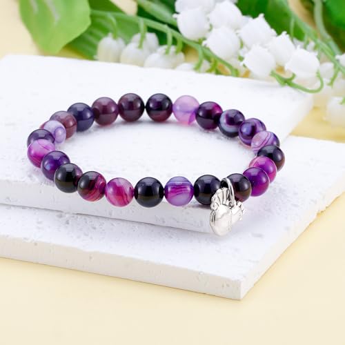 PARTNER Chicken Gifts for Women and Men Chicken Bracelets for Women and Men Natural Gemstone Beaded Bracelets for Chicken Lovers3