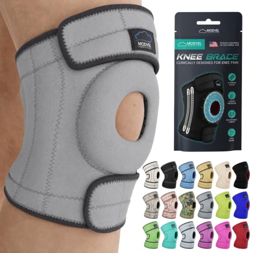 Modvel ELITE Knee Brace for Men &amp; Women – Patella Gel Pads &amp; Side Stabilizers for ACL, Meniscus Tear, Arthritis &amp; Injury Recovery – Maximum Support for Running, Sports &amp; Joint Pain Relief
