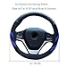 Alusbell Microfiber Leather Steering Wheel Cover Breathable Auto Car Steering Wheel Cover for Men and Women Universal 15 Inches (Blue)