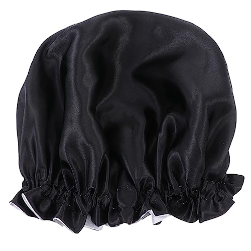 BESPORTBLE Comfortable Hair Care Cap Bath Hat Chemo Cap Sleep Bonnet Fashion Shower Black