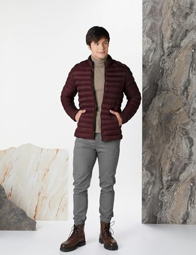 Image of Amazon Brand - Symbol Men's 100% Nylon Lightweight Quilted Winter Jacket | Regular Fit (Available in Plus Sizes)