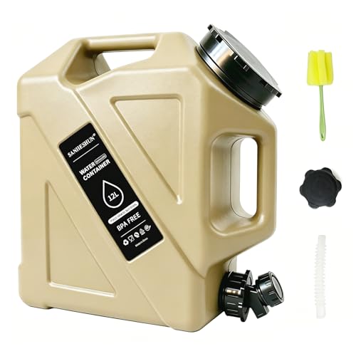 32-Gallon-Water-Jug-12L-Camping-Water-Container-with-Spigot-Brush-Hose 3.2 Gallon Water Jug 12L Camping Water Container with Spigot, Brush & Hose - Image 1