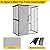 Aivituvin Outdoor Storage Shed with Floor, Garden Tool House with Metal Frame Structure, Large Wooden Cabinet with Adjustable Shelves for Backyard Garden Patio (White)