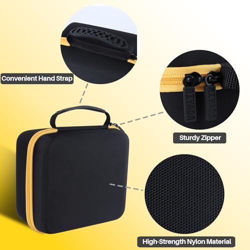 Image of Hard Case Replacement for Kodak Dock Plus 4PASS / Kodak Dock Premium 4x6 Portable Instant Photo Printer (Black + Yellow Case)
