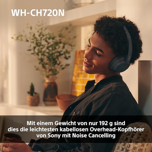 Sony WH-CH720N Kabelloser Bluetooth-Kopfhörer mit Noise Cancelling - bis zu 35 Stunden Akkulaufzeit und Schnellladefunktion - Weiß – Ansicht 6