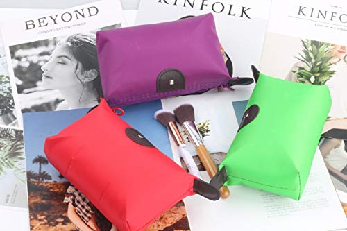 5PCS Cute Small Makeup Bags for Purse, Waterproof Mini Zipper Cosmetic Bags, Luggage Accessories for Travel (5PCS Style 1) - Thumbnail 2