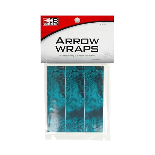 Kryptek arrow wraps Bohning bleu sarcelle 10,2 cm pour l'empennage