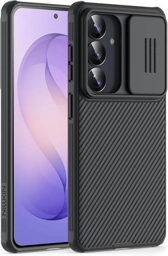 Image of Nilkin Classic Series Compatible for Samsung S26 (S-26) Case with Camera Cover, [Camera Lens Protector] [Scratch-Resistant] [360 Full Protection] Shockproof Slim Phone Case (Black, S26)