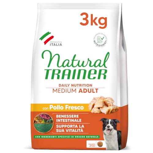 Trainer Natural Cibo per Cani Medium Adult, Pollo, 3 Kg