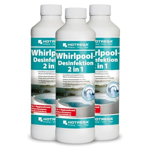 KaiserRein 1 L Whirlpool Desinfektionsmittel für die zuverlässige Wasserpflege I Whirlpool Reiniger Desinfektion I Whirlpoolreiniger, Poolreiniger 7 HOTREGA Whirlpool Desinfektion 2in1 500ml - Jacuzzi desinfizieren und entkalken Hot Tub Desinfektionsmittel, Mengen:3