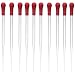 Glass Pipette Dropper with Red Rubber Cap Dropping Pipet Liquid Essential Oil Transfer 10 Pcs