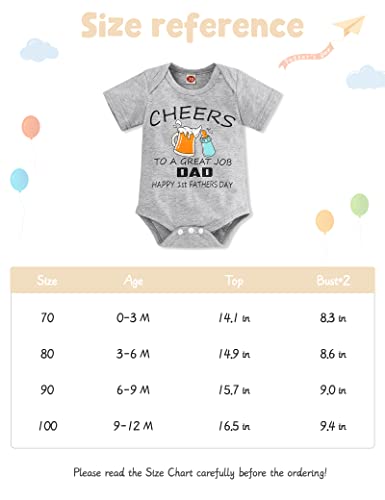 Sinda Fathers Day Clothes Happy First Fathers Day Bodysuit Romper Baby Boy Girl Fathers Day Outfits #TOP6