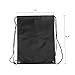 BINGONE Drawstring Bag Folding Backpack Storage Black