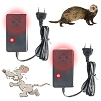 Lomhyve 2 Stück Marderschreck Auto mit Stecker, Marderabwehr Haus, Marderfalle Marder Ultraschall für Marderabwehr Dachboden, Garten, Scheune, Garage, Keller