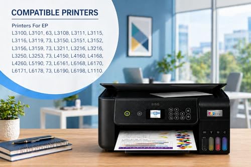 Image of 003 Compatible Refill Ink for Epson L3110, L3150, L3250, L3252, L3115, L3116, L3101, L3210, L3215, L3216, L3151, L3152, L3156, L5190 Printers (003 Cyan Pack 2)