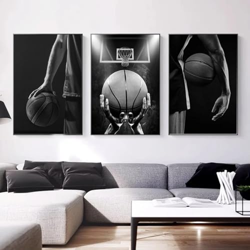 Affiches sur toile de baskets décoration murale basket-ball impression joueur de salon 60x90cm