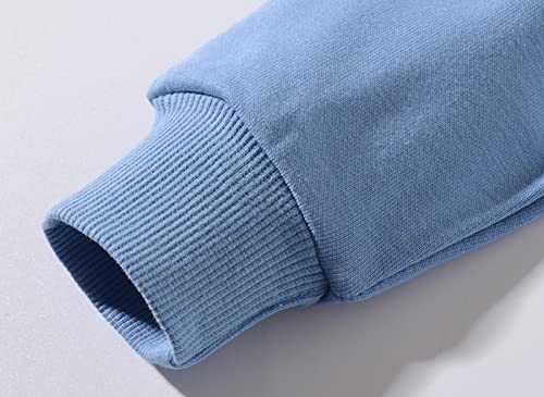 Fall Sweatshirts For Boys Crewneck Relaxed Fit Oversized Pullover Sweatshirt Kids Soft Cotton Solid Workout Tracksuit3