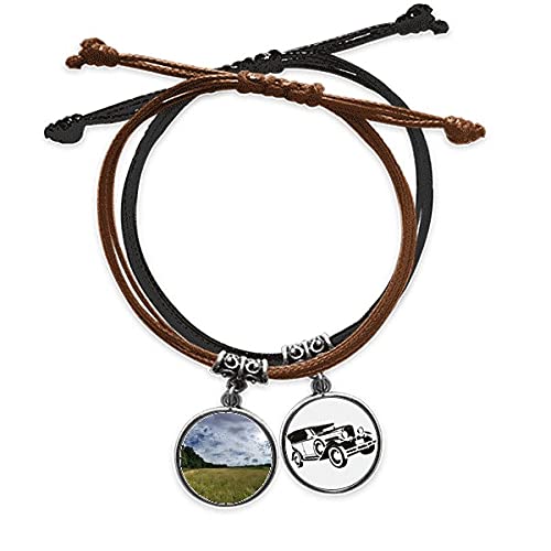 Bracelet la lumière du Ciel ajustable en cuir anti-irritation nature