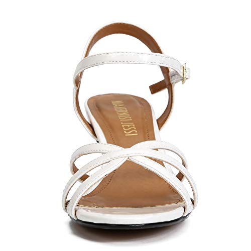 Image of MAIERNISI JESSI Unisex Men's Women's Strappy Sandals, Kitten Heel, Slingback, Open Toe, Dress Shoes