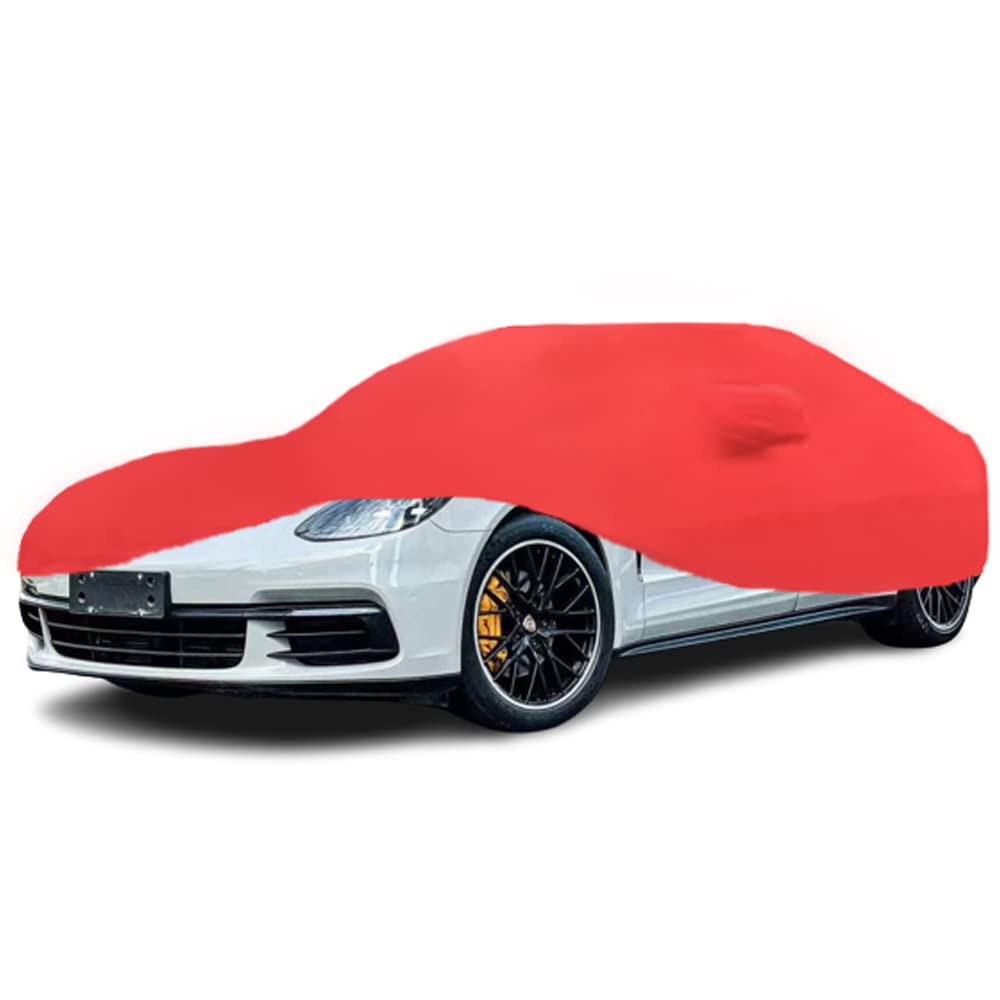 LTDNB Custom Fit Indoor Full Car Cover Dust-Proof Protection Replace for 2014-2022 Porsche Panamera (Red)
