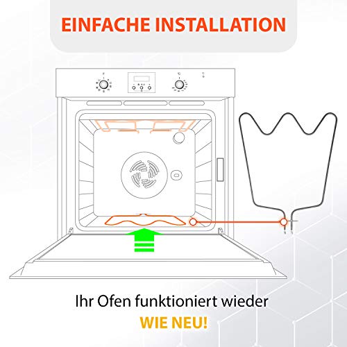 Onderverwarming verwarmingselement elektrische radiator 230 V vervanging voor Whirlpool Bauknecht 480121101147 ovenverwarming verwarmingsstaaf geschikt voor Ignis Privileg oven oven oven accessoires onderdelen - Image 7