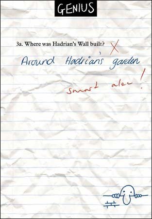 Hadrian's Wall Funny Genius Greeting Card Blank