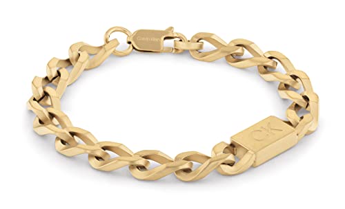 Calvin Klein Pulsera de cadena para Hombre Colección OUTLOOK Oro amarillo - 35000256