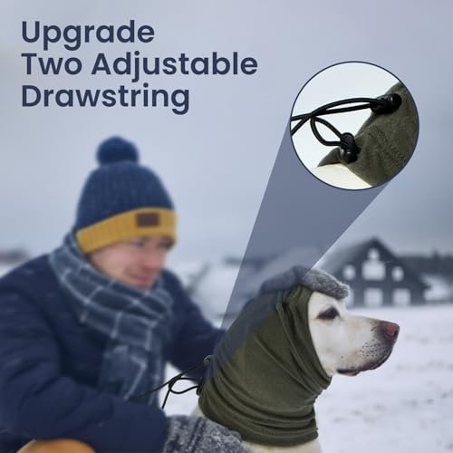 Image of Nanaki Dog Calming Hoodie-No Shake Hematomas Ear Wraps Cover, Adjustable Dog Snood Ear Muffs Protector for Noise Protection, Anxiety Relief, Fireworks, Grooming, Bathing, 4th of July