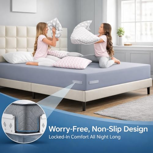 JTNFSH Bed Sheet Holders for Corners, Upgrade Bed Sheet Grippers Locks, 4PCS Fitted Sheet Holder Keep Sheets Firm & Tight, Non-Slip Sheet Clips for Fitted Sheets, Fit All Mattress Easy Install — view 3