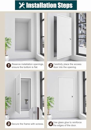 Escotilla de acceso a tuberías 50x50 con llave panel de puerta blanco de inspección 8