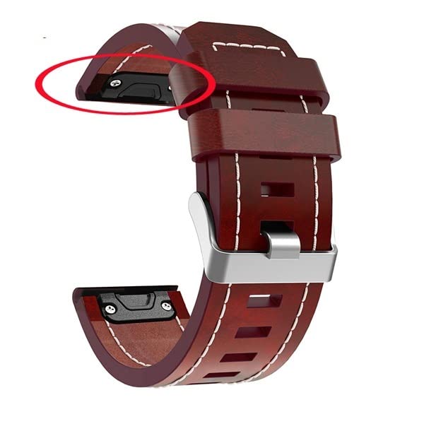 Bracelet Fenix 5X Plus cuir anti-irritation facile à installer sans outil