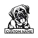 Arte personalizado de la muestra del de madera del perro del mastín Imagen de Arte personalizado de la muestra del de madera del perro del mastín