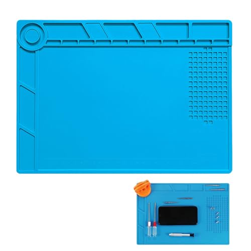 Estera Magnetica de Soldadura, 35 x 25 cm Tapete Magnético de Silicona, Tapete de Reparación Electrónica, Almohadilla de Trabajo, para Reparar Teléfono, Computadoras, Cámara, Electrónica