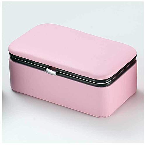 XSSC Jewelry Box Leather Travel Jewelry Box Portable Jewelry Box Jewelry Storage Box Jewellery Organiser,Pink-127.55.5cm