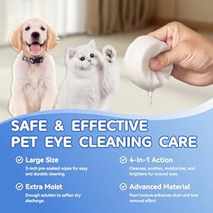 150PC Eyes Wipes for Dogs - Tear Stain Remover for Dogs - Dog Eye Cleaner,Eye Debris, Discharge, Mucus Secretions - Eye Wipes for Dogs & cat Eye Wipes - 3.2 inches (3.2 Large) 150PC Eyes Wipes for Dogs Tear Stain Remover for Dogs Dog Eye CleanerEye Debris Discharge Mucus Secretions Eye Wipes for Dogs cat Eye Wipes 32 inches 32 Large