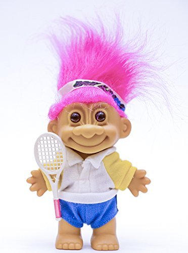Muñeco Troll Jugador de Tenis Russ Berrie 15 cm