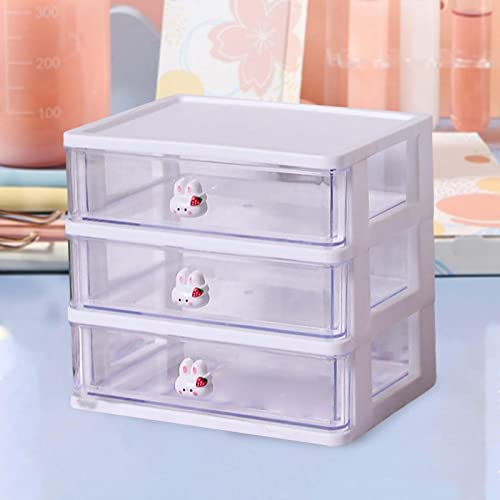 Organisateur de coiffeuse avec compartiments de maquillage et 3 tiroirs de rangement