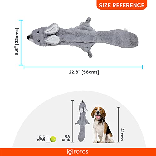 Image of BarkButler x Fofos Skinneez Stuffing Free Rabbit - Soft & Squeaky Toys for Dogs, Dog Toys for Large Dogs (5-30kgs) - Grey
