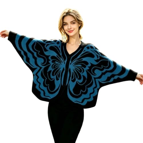 Womens Butterfly Cardigan Butterflies Wing Cloak Shawl Sweater Coats - image 2