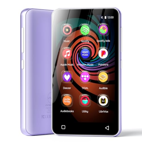 Image of 160GB MP3 Player with Bluetooth and WiFi, innioasis Music Player with Spotify,Pandora,Amazon Music,4 inch Touch Screen Android MP4 MP3 Player for Kids with Libby,Audible,Spotify Kids(Purple)