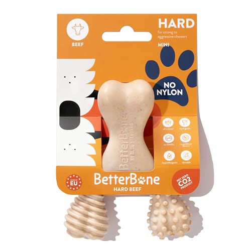 BetterBone - Hard Density - Ideal for Strong to Aggressive Chewers - All-Natural Nylon-Free Dog Chew Toys - Non-Toxic Promotes Dental Health Splinter-Resistant Sustainably Made