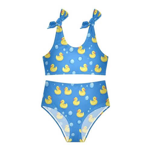 Wusikd Yellow Ducks Floating Girls Swimsuits Two Piece Swimwear Bikini Set for for Girls Size 3T3