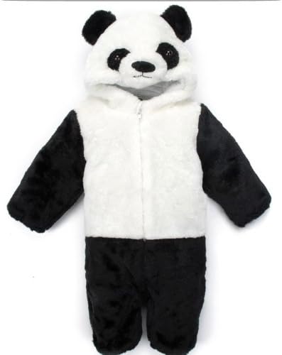 Amazon Fuloon ベビー着ぐるみ かわいいパンダさんジャンプスーツ 赤ちゃんの秋冬フリース暖かいモコモコロンパース衣装 フード付き 3 24ヶ月の子供に 8 12ヶ月 ベビー マタニティ ベビー マタニティ 通販